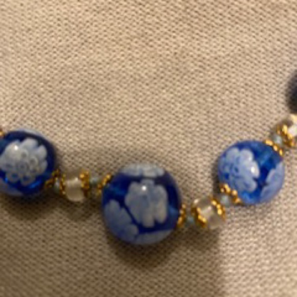 Murano Glass Millefiori Venetian Bead Necklace View 3